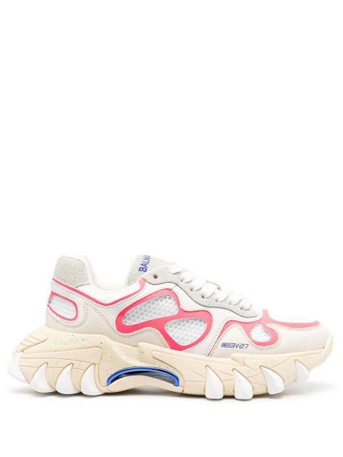 Balmain B-East panelled lace-up sneakers - White - zdjęcie produktu nr 1