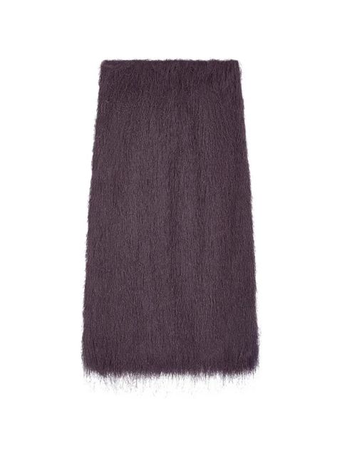 DRIES VAN NOTEN fringed midi skirt - Purple - zdjęcie produktu nr 1