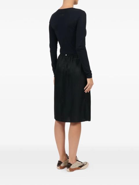 MM6 Maison Margiela elasticated midi skirt - Black