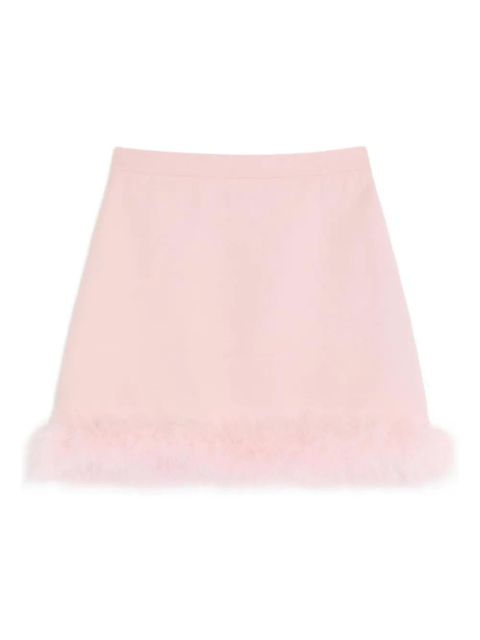 Valentino Garavani short crepe couture skirt with feathers - Pink - zdjęcie produktu nr 1