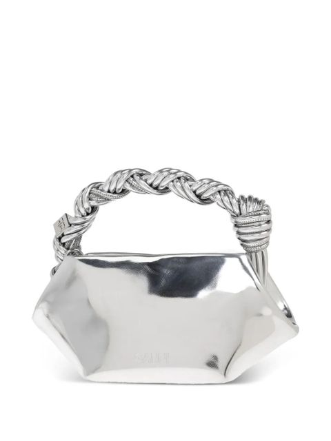 GANNI twisted-handle tote bag - Silver - zdjęcie produktu nr 1