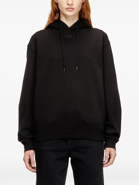 Diesel F-Normy logo-embroidery hoodie - Black
