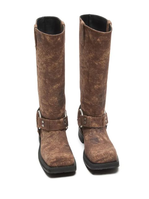 Acne Studios buckle-detail leather boots - Brown - zdjęcie produktu nr 2