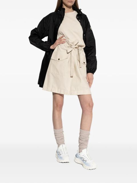 Moncler belted cotton mini dress - Neutrals - zdjęcie produktu nr 2