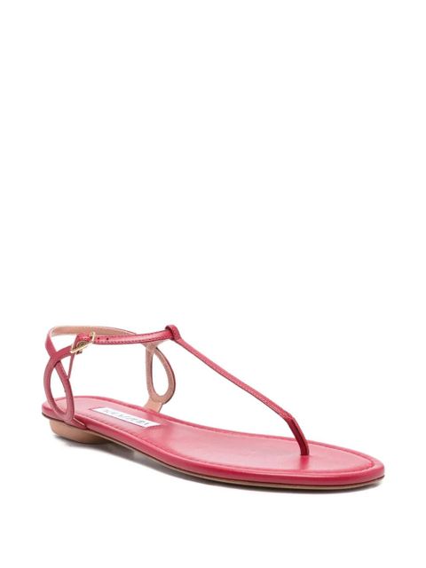 Aquazzura Almost Bare leather T-bar sandals - Red - zdjęcie produktu nr 2