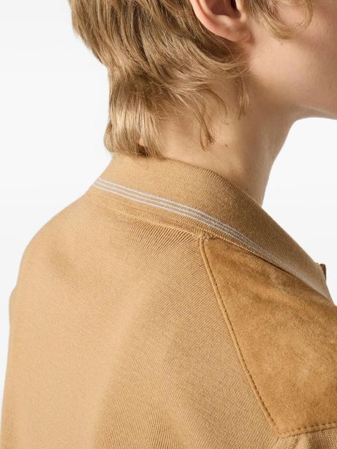 Miu Miu logo-detail buttoned shirt - Brown
