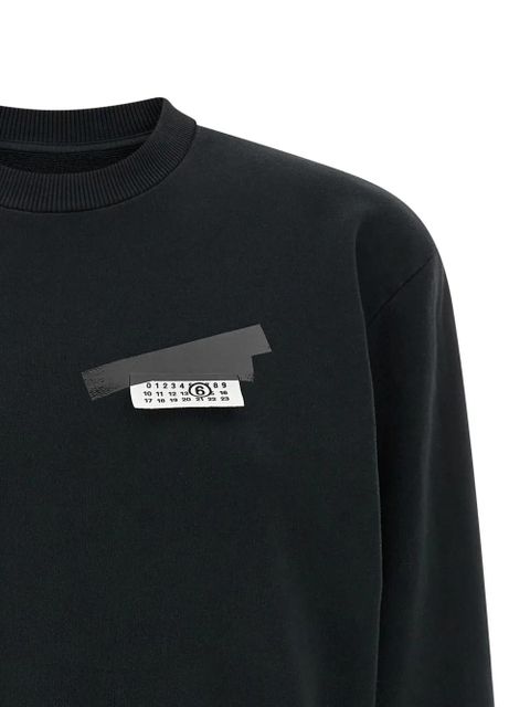 MM6 Maison Margiela brushed-tape detail sweatshirt - Black