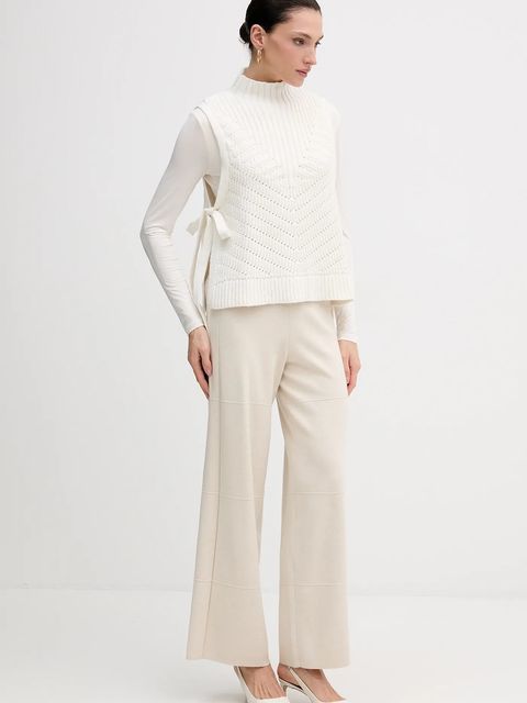 Sisley longsleeve kolor beżowy 35B8L107V