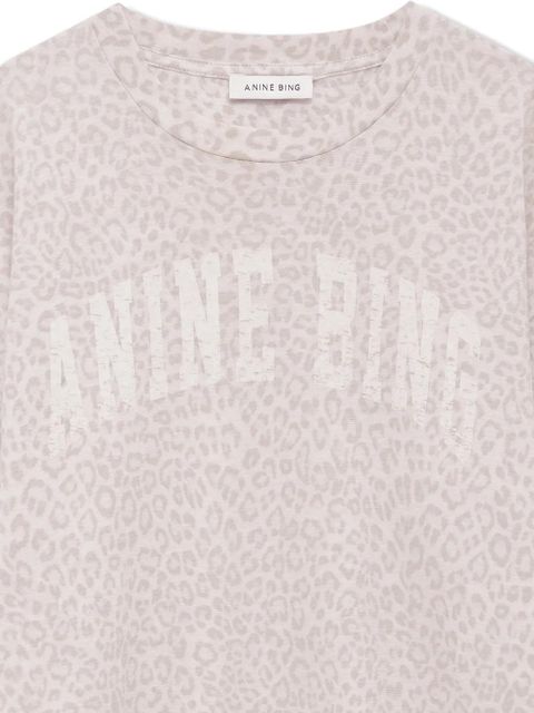 ANINE BING Cade leopard-print T-shirt - Neutrals