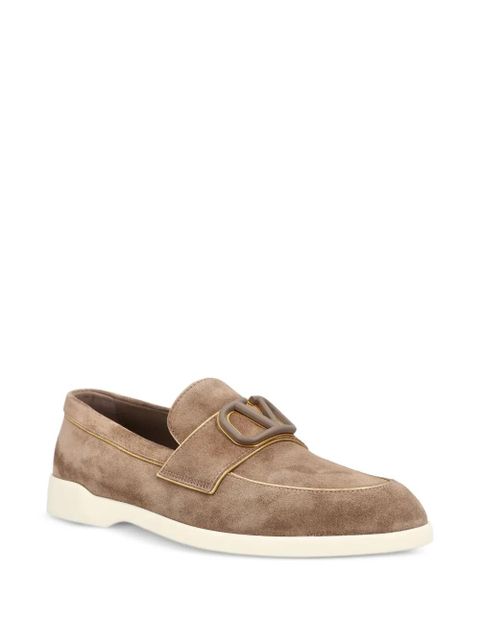 Valentino Garavani VLogo suede loafers - Neutrals - zdjęcie produktu nr 2