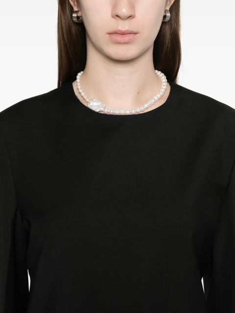 TOTEME round-neck blouse - Black - zdjęcie produktu nr 2