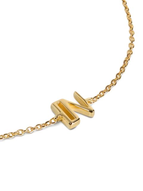 Monica Vinader initial n chain bracelet - Gold