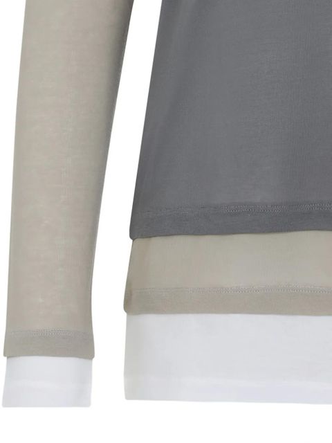Miu Miu layered long-sleeve dress - Grey - zdjęcie produktu nr 2