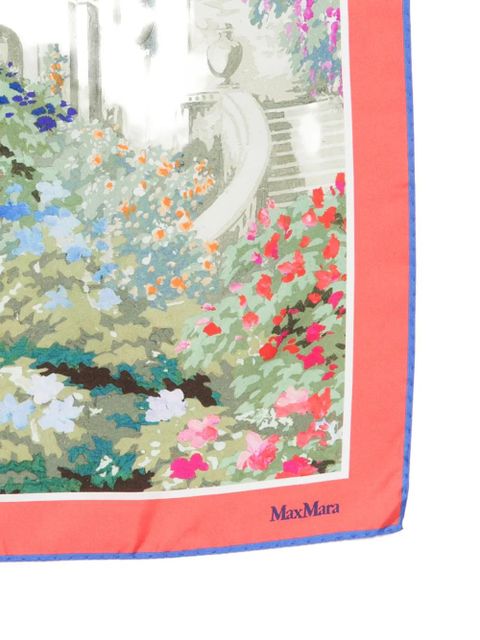 Max Mara floral-print scarf - Green - zdjęcie produktu nr 2