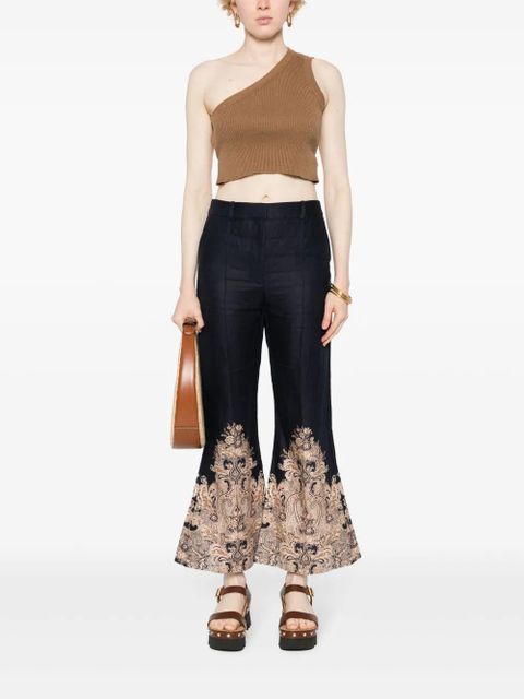 ZIMMERMANN Natura high-waist flared trousers - Blue - zdjęcie produktu nr 2