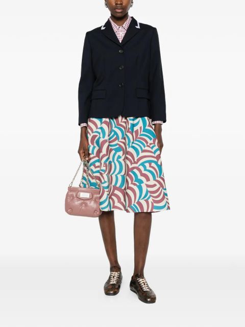 Marni Tropical contrast-trim blazer - Blue - zdjęcie produktu nr 2