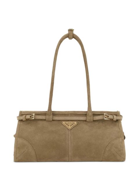 Prada medium Bonnie suede shoulder bag - Neutrals - zdjęcie produktu nr 1