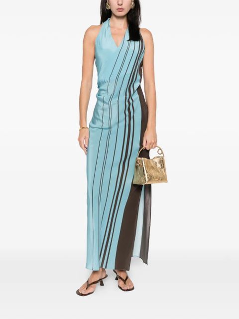 SIR. striped halterneck maxi dress - Blue - zdjęcie produktu nr 2