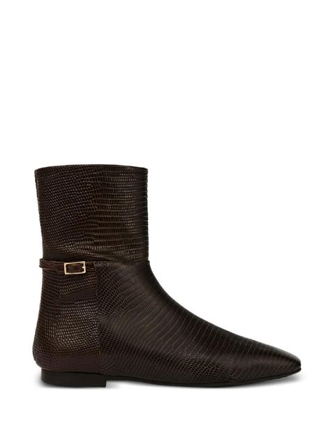 ATP Atelier Barzio lizard-skin effect buckled boots - Brown - zdjęcie produktu nr 1