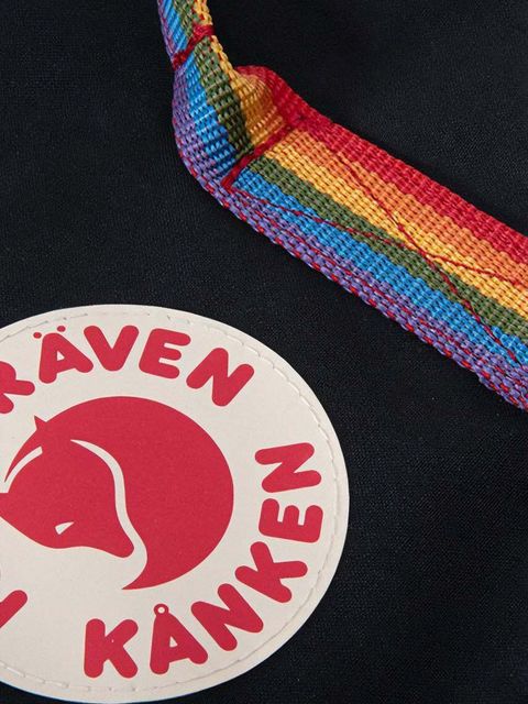 Fjallraven plecak Kanken Rainbow kolor czarny duży z aplikacją F23620.550.907-550
