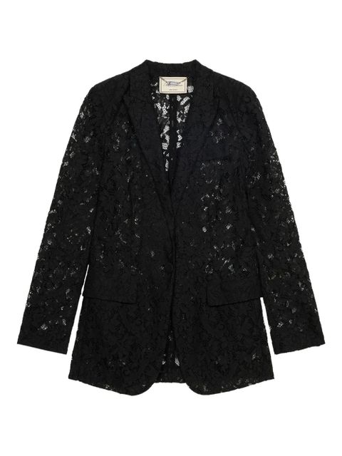 Blumarine single-breasted floral-lace blazer - Black - zdjęcie produktu nr 1