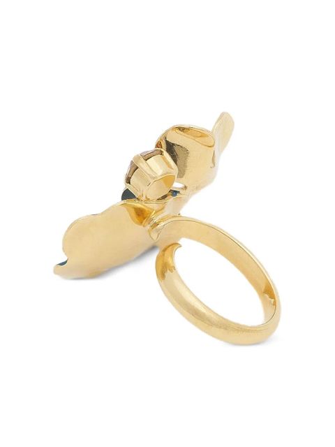 Marni enamelled flower rhinestone ring - Gold - zdjęcie produktu nr 2