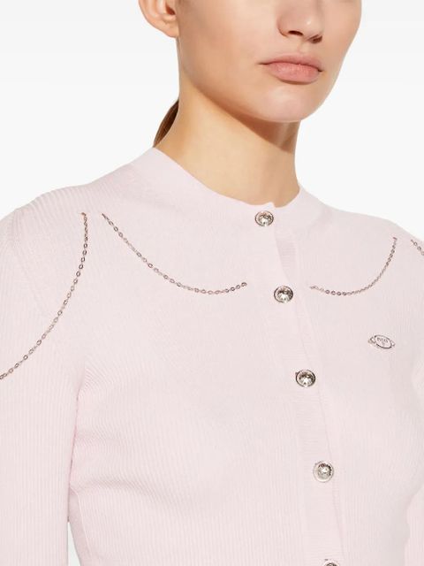 PUCCI chain-embellished cardigan - Pink