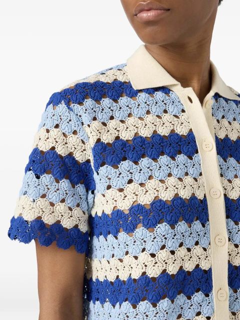 MC2 Saint Barth Monet crochet-knit shirt - Blue