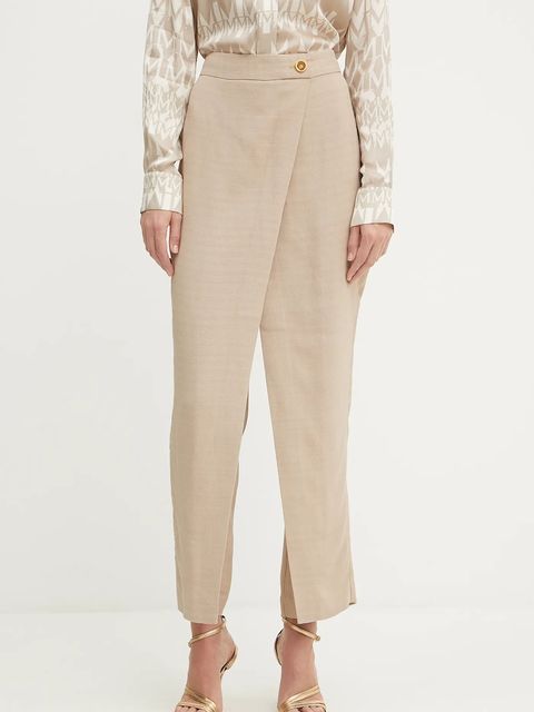 Marciano by Guess spodnie ARIANA damskie kolor beżowy proste high waist 5YGB06 7341A - zdjęcie produktu nr 1