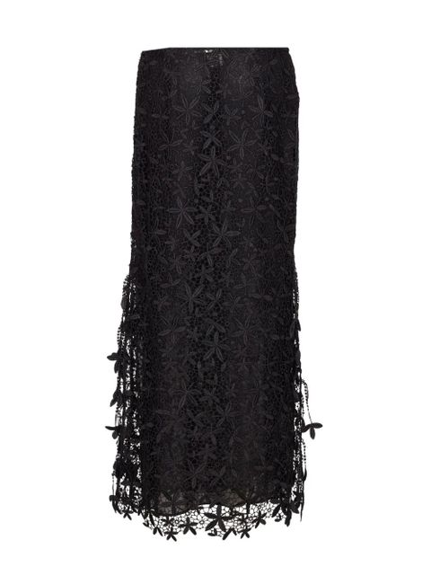 TOTEME floral lace skirt - Black