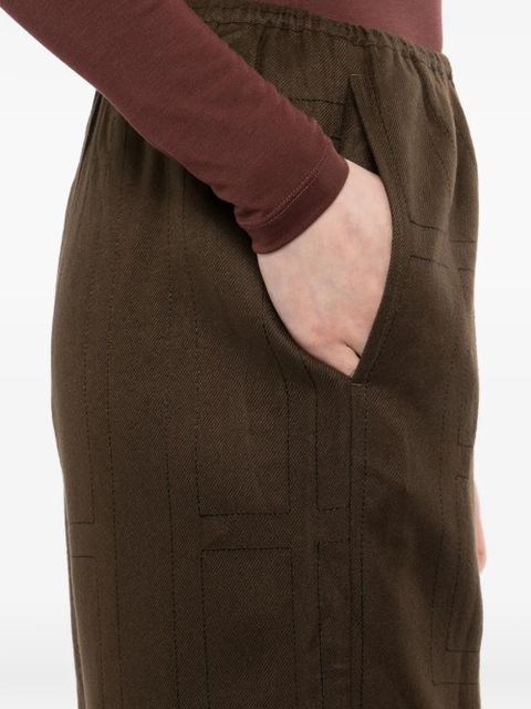 TOTEME geometric seam trousers - Brown