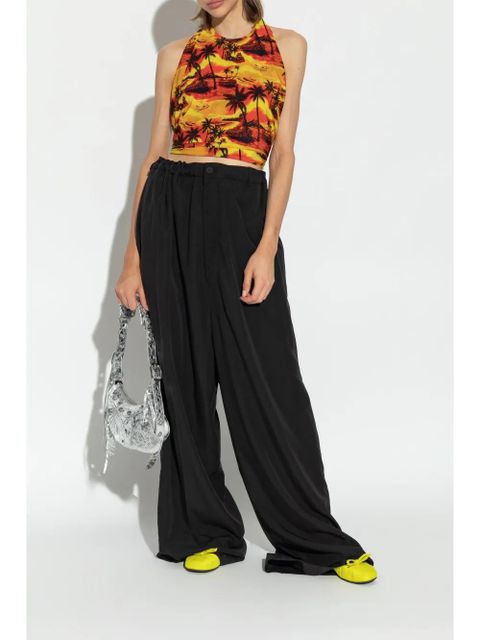 Balenciaga bow-detailing ballerina shoes - Yellow