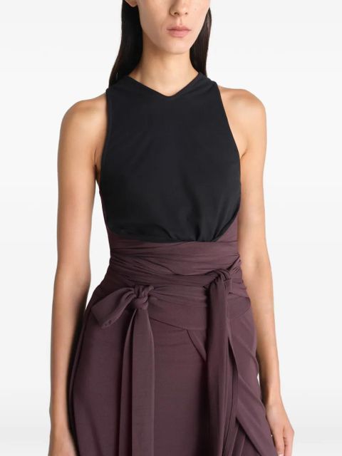 LEMAIRE draped sleeveless dress - Black