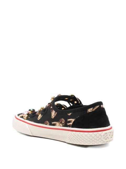 Valentino Garavani double-buckle slip-on ballerina sneakers - Black - zdjęcie produktu nr 2