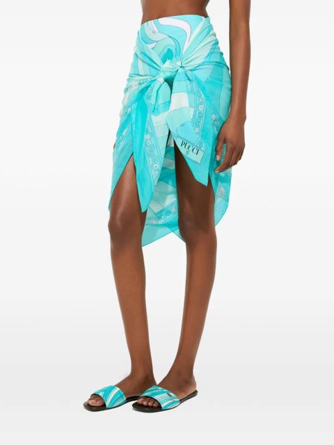 PUCCI Iride-print sarong - Blue