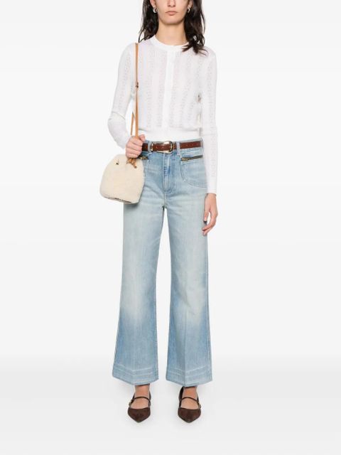 SANDRO zipped high-waisted straight-leg jeans - Blue - zdjęcie produktu nr 2