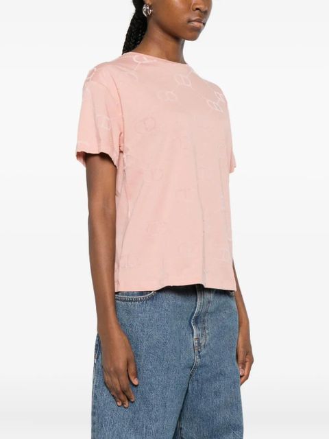 TWINSET logo-pattern t-shirt - Pink