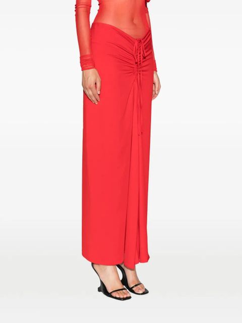 Christopher Esber high-waist draped skirt - Red