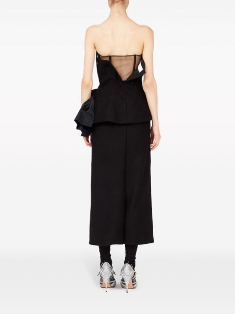 Maison Margiela Décortiqué midi dress - Black