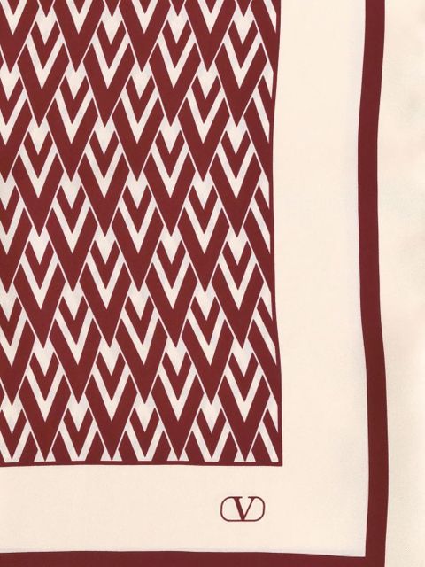 Valentino Garavani geometric-pattern silk scarf - Neutrals
