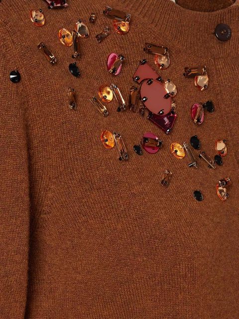 FENDI embellished cardigan - Brown - zdjęcie produktu nr 2