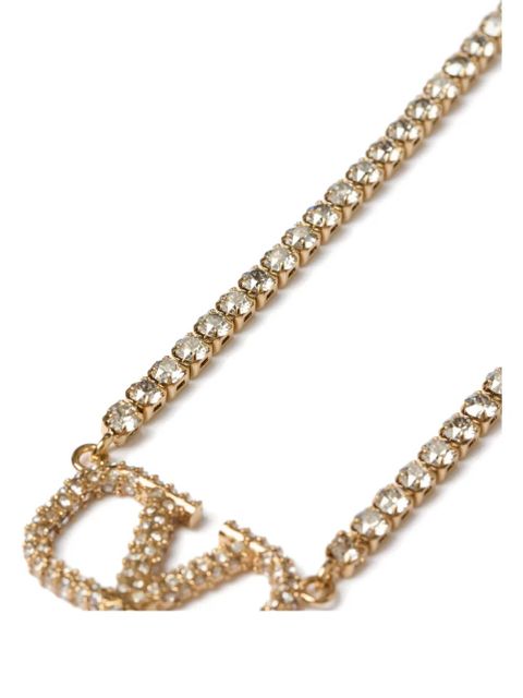 Valentino Garavani VLogo Signature crystal necklace - Gold