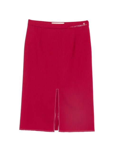 Marni split-hem midi skirt - Red - zdjęcie produktu nr 1