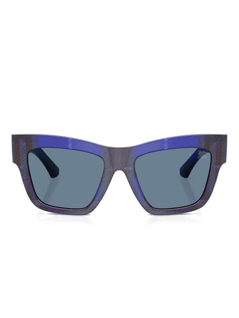 Burberry Eyewear check-pattern sunglasses - Blue - zdjęcie produktu nr 1