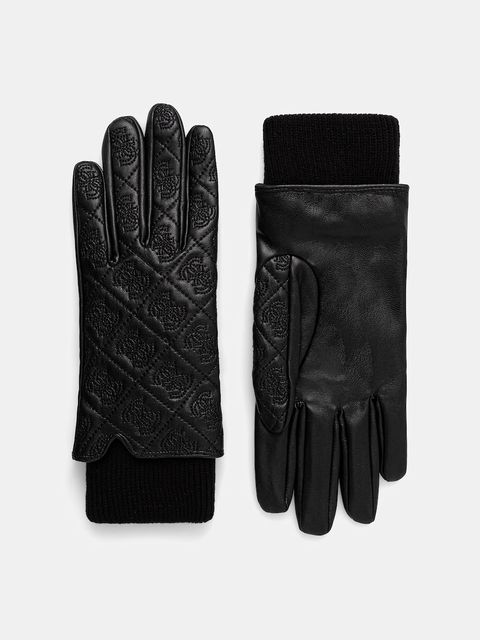 Guess rękawiczki CALISTA damskie kolor czarny AW5402 POL02 - zdjęcie produktu nr 1