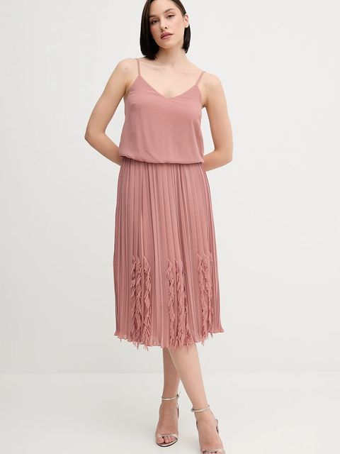 Sandro Ferrone sukienka kolor pomarańczowy midi rozkloszowana S18XBERYKER - zdjęcie produktu nr 1