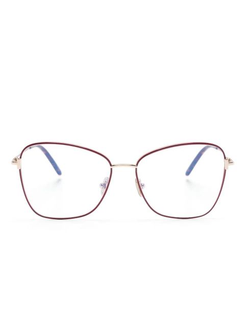 TOM FORD Eyewear metal oversize-frame glasses - Purple - zdjęcie produktu nr 1