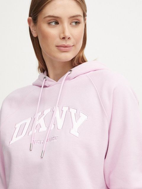 Dkny bluza damska kolor różowy gładka DP4T9811