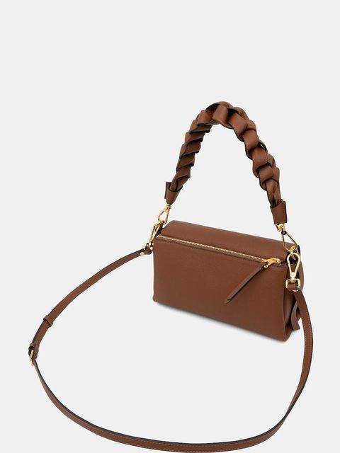 Coccinelle torebka skórzana BOHEME GRANA DOUBLE kolor brązowy E1.M50.12.01.01