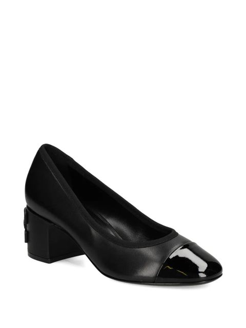 Casadei 55mm block-heel cap-toe pumps - Black
